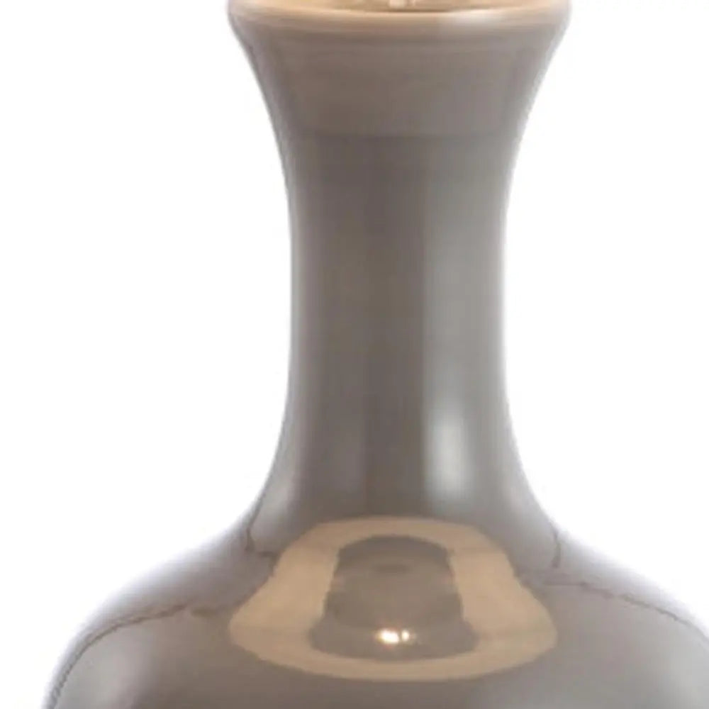 Set of Two 22" Silver Novelty Table Lamps LED With Globe Shades HomeRoots