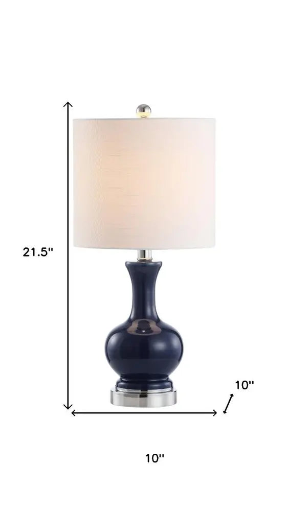 Set of Two 22" Silver Novelty Table Lamps LED With Globe Shades HomeRoots
