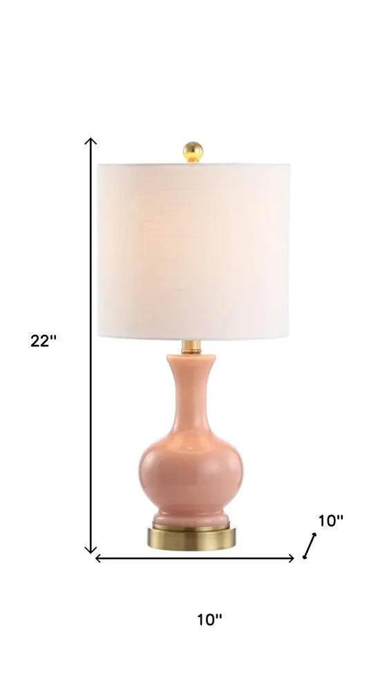 Set of Two 22" Gold Novelty Table Lamps LED With Globe Shades HomeRoots