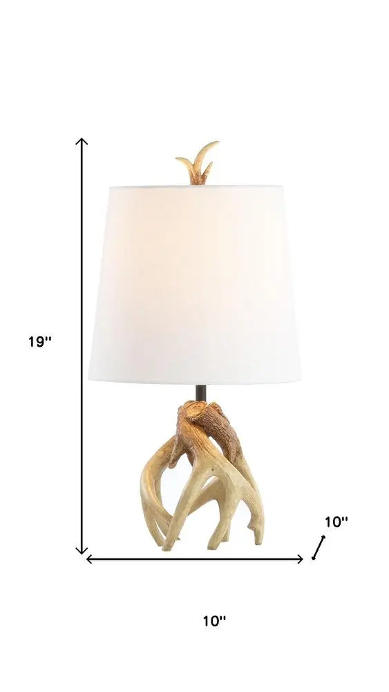 19" Brown Novelty Table Lamp LED With Globe Shade HomeRoots