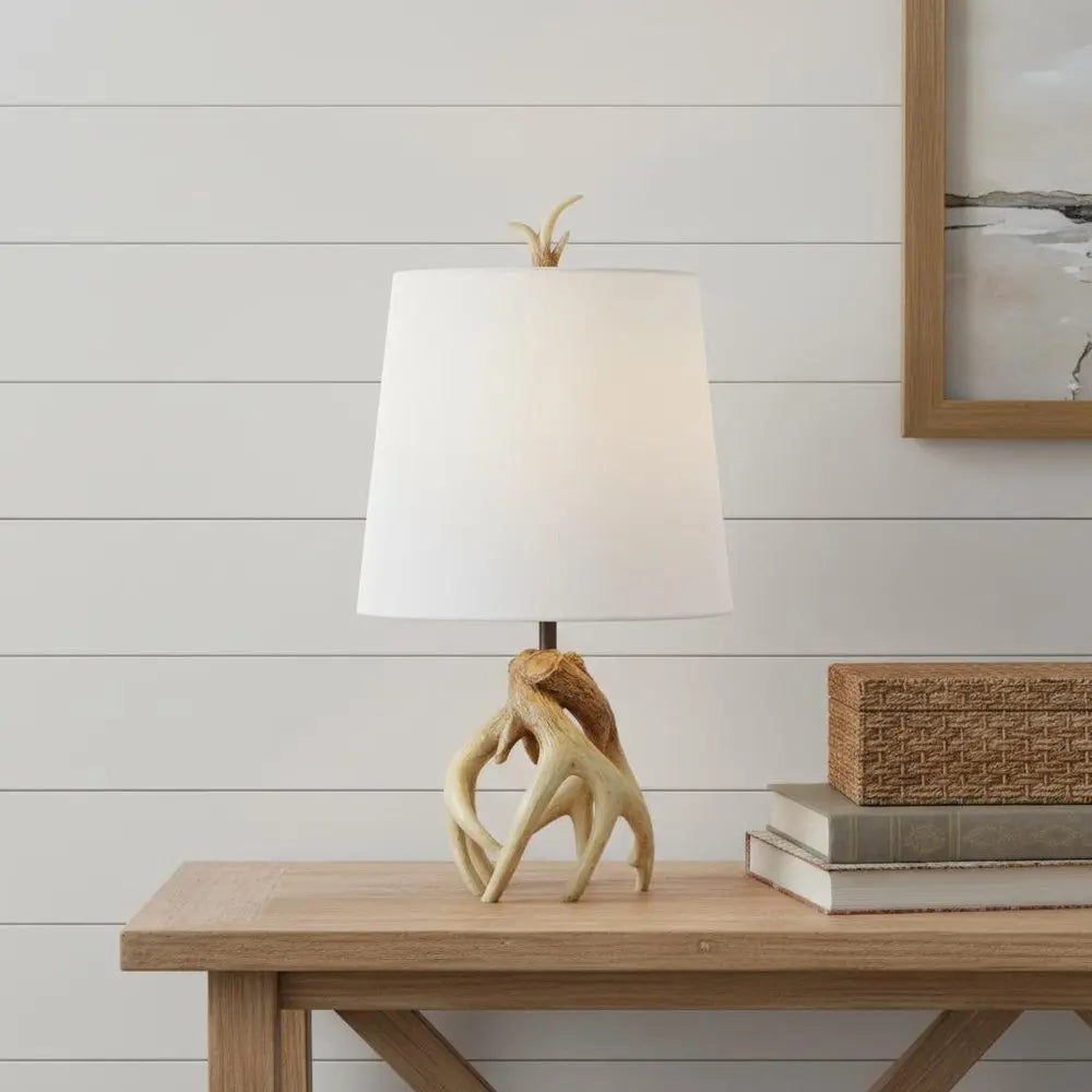 19" Brown Novelty Table Lamp LED With Globe Shade HomeRoots