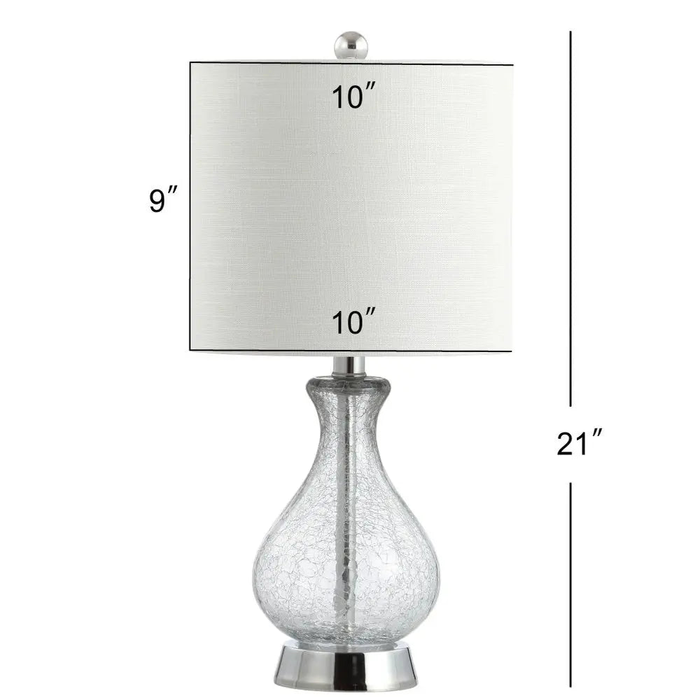 21" Silver Novelty Table Lamp LED With Globe Shade HomeRoots