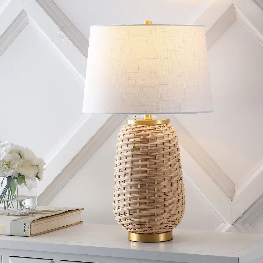 25" Gold Urn Table Lamp LED With Empire Shade HomeRoots