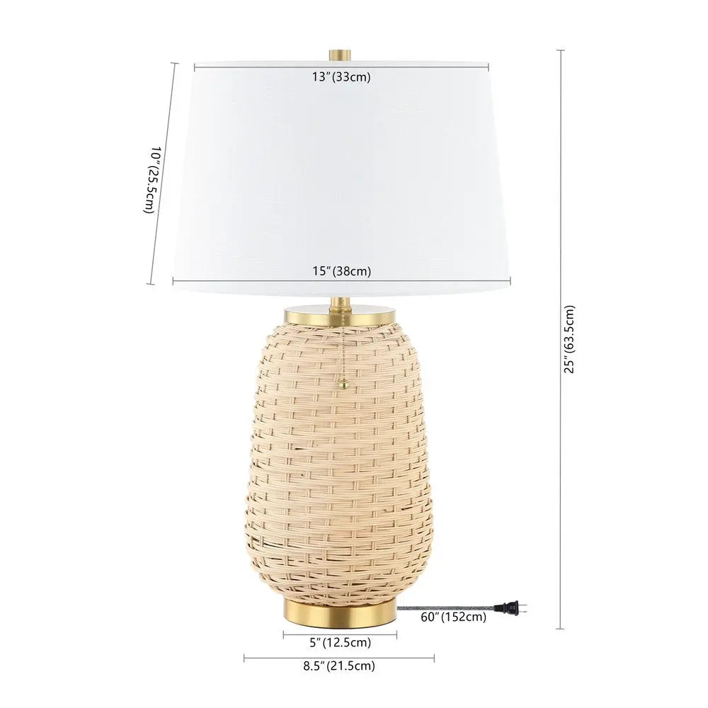 25" Gold Urn Table Lamp LED With Empire Shade HomeRoots