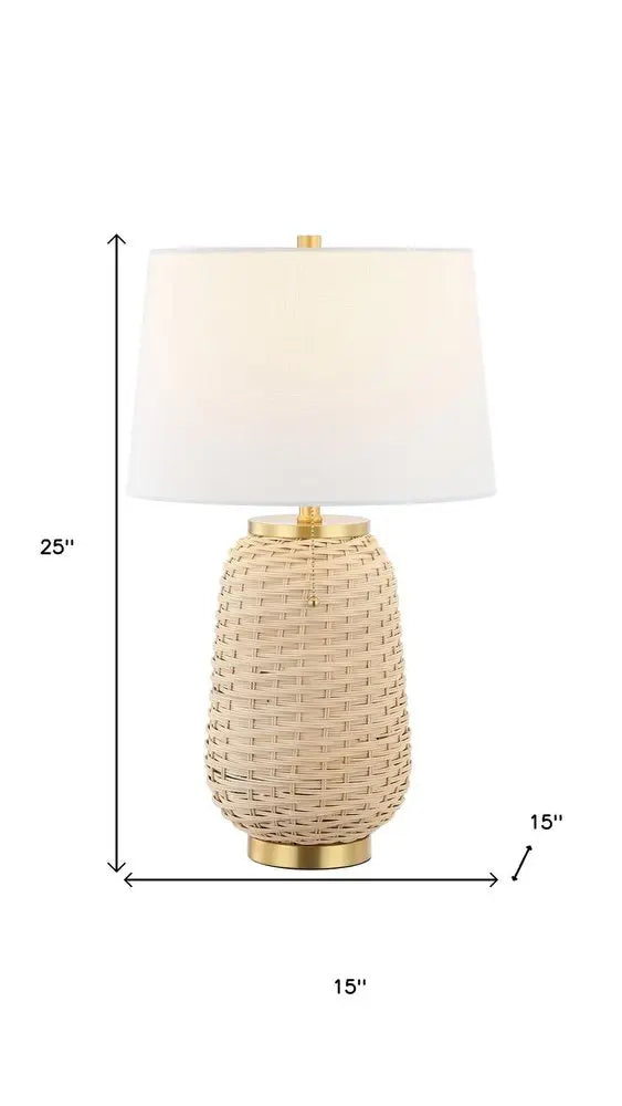 25" Gold Urn Table Lamp LED With Empire Shade HomeRoots
