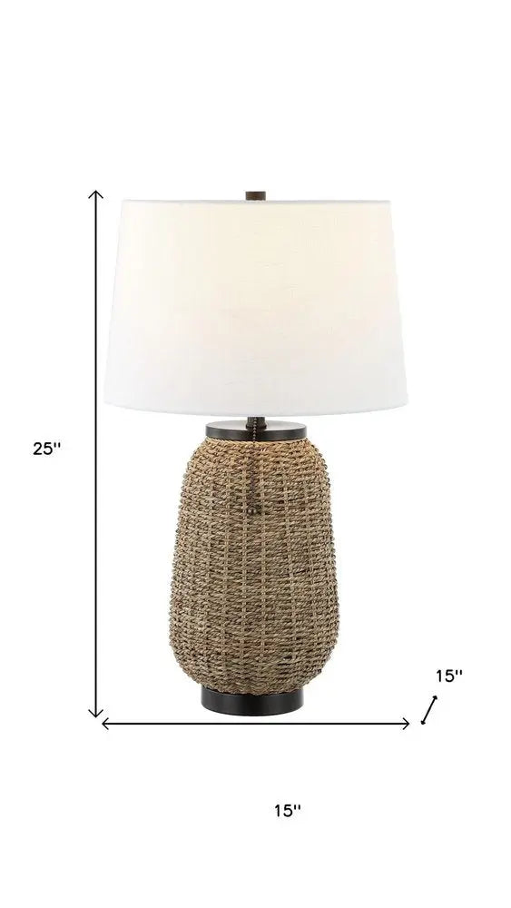 25" Antiqued Bronze Urn Table Lamp LED With Empire Shade HomeRoots