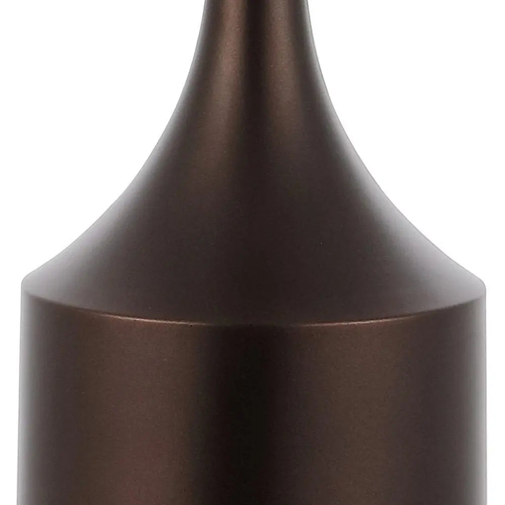 Set of Two 26" Antiqued Bronze Novelty Table Lamps LED With Empire Shades HomeRoots