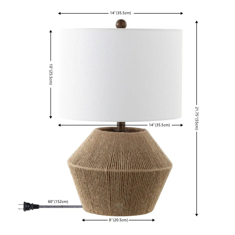 22" Clear Novelty Table Lamp LED With Drum Shade HomeRoots