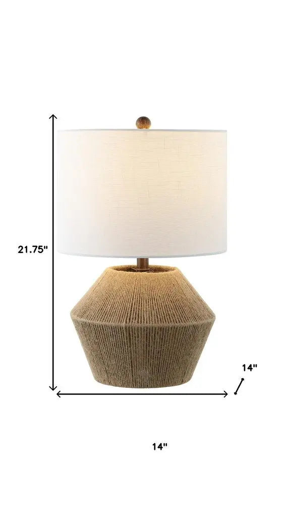 22" Clear Novelty Table Lamp LED With Drum Shade HomeRoots