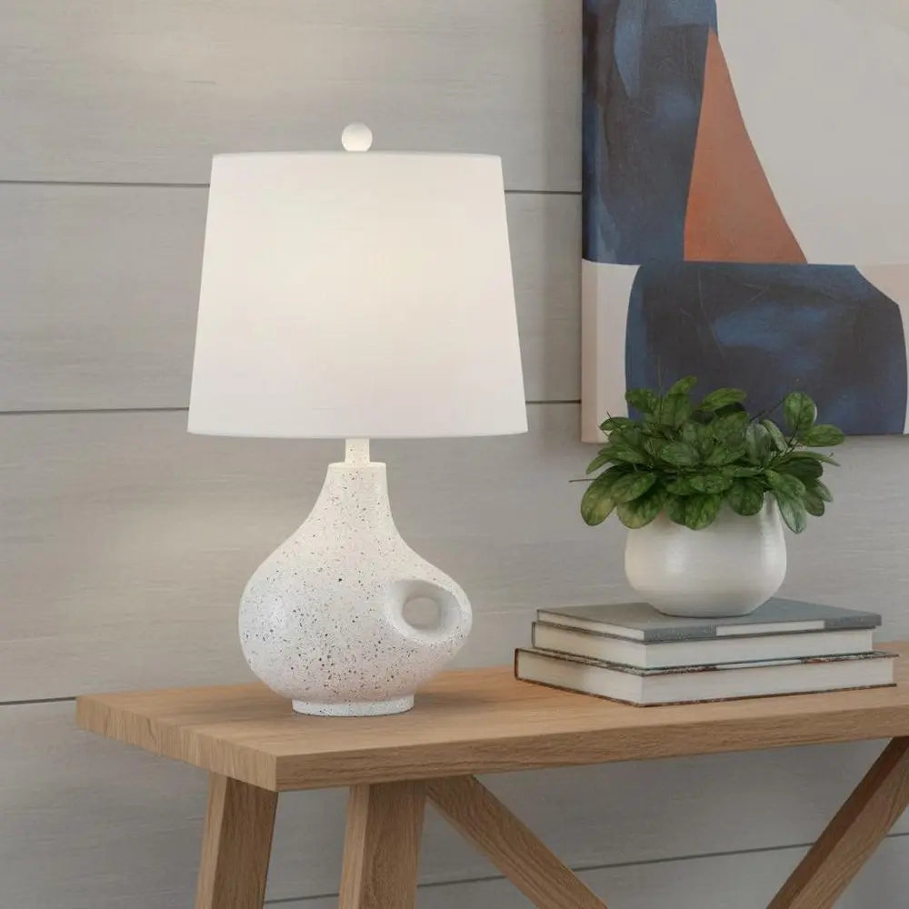 24" Clear Gourd Table Lamp LED With Novelty Shade HomeRoots