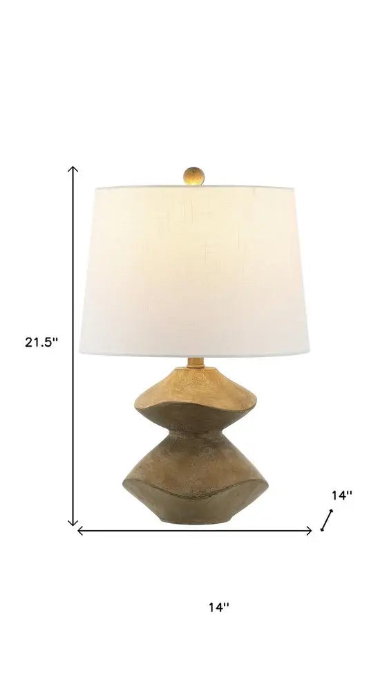 22" Clear Novelty Table Lamp LED With Empire Shade HomeRoots