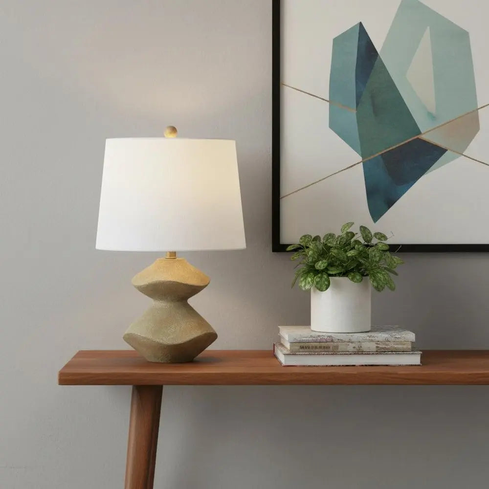 22" Clear Novelty Table Lamp LED With Empire Shade HomeRoots