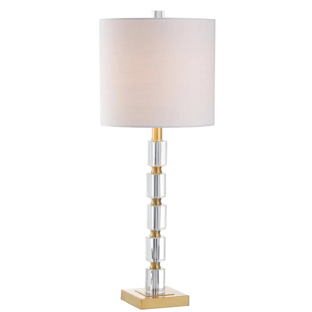 Set of Two 29" Gold Novelty Table Lamps LED With Drum Shades HomeRoots