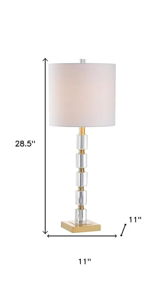 Set of Two 29" Gold Novelty Table Lamps LED With Drum Shades HomeRoots