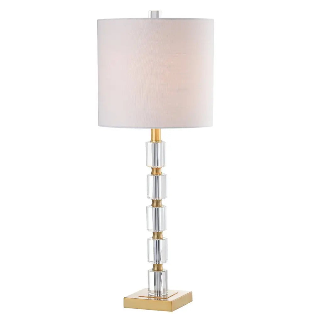 Set of Two 29" Gold Novelty Table Lamps LED With Drum Shades HomeRoots