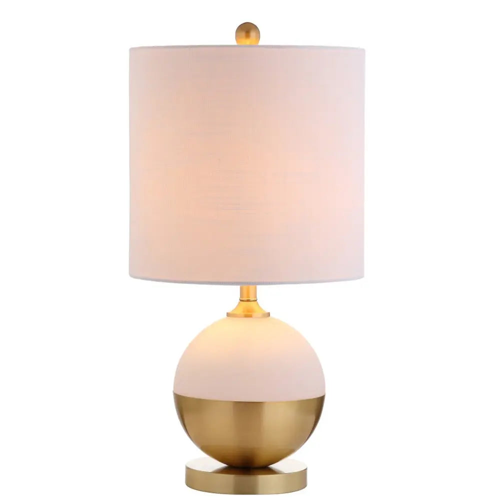 24" Gold Novelty Table Lamp LED With Drum Shade HomeRoots