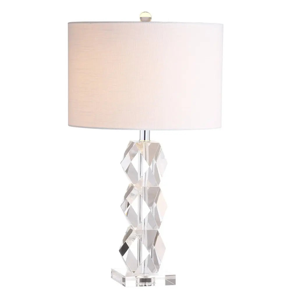 26" Clear Novelty Table Lamp LED With Drum Shade HomeRoots