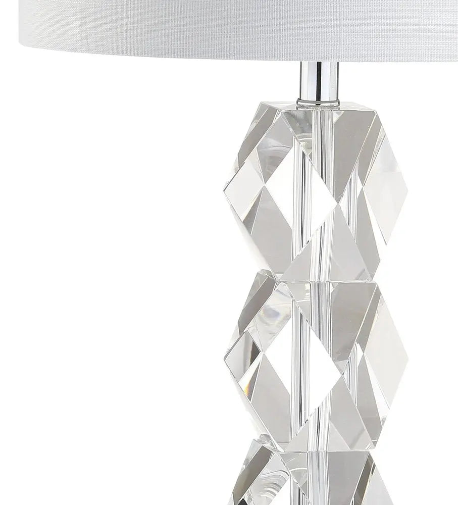 26" Clear Novelty Table Lamp LED With Drum Shade HomeRoots
