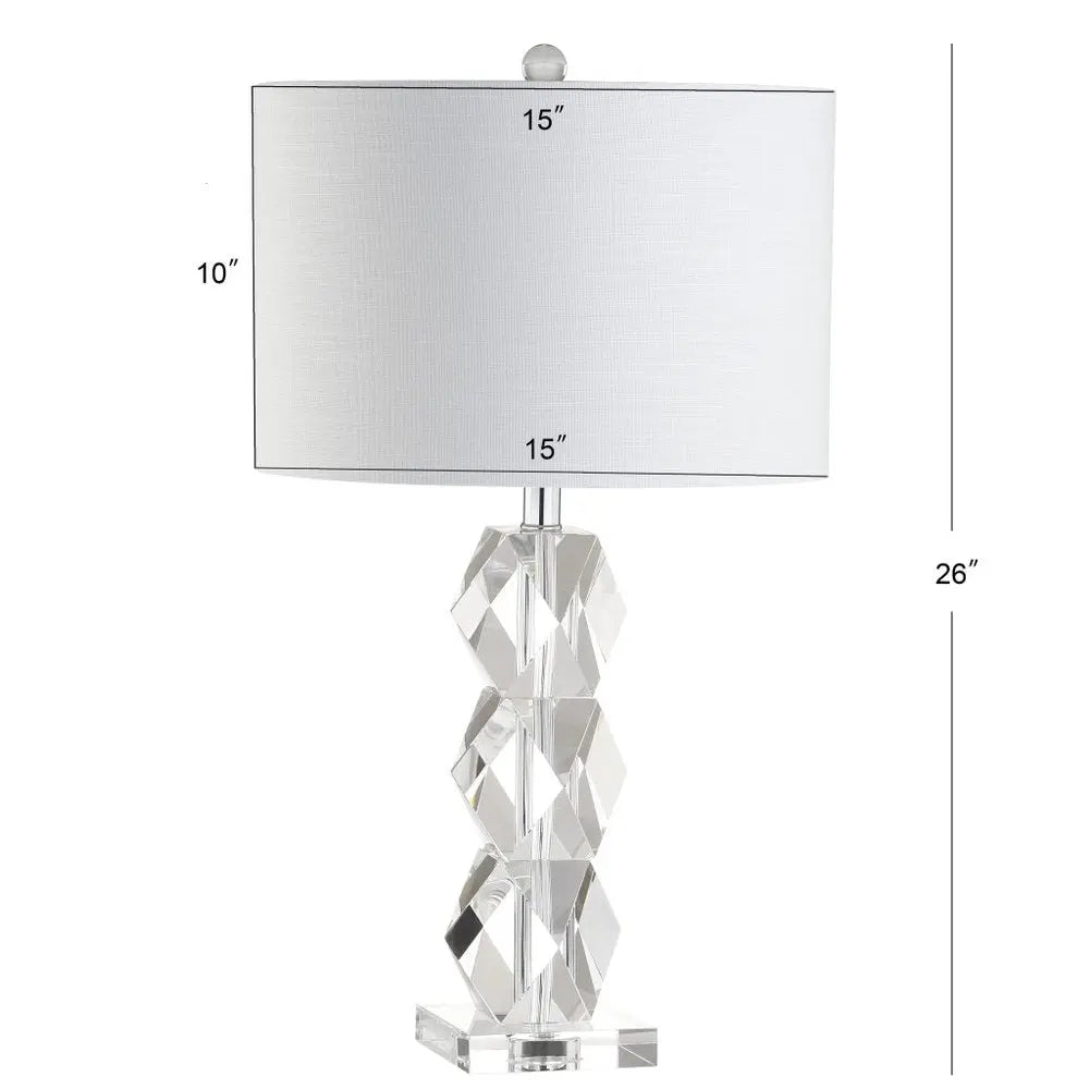 26" Clear Novelty Table Lamp LED With Drum Shade HomeRoots