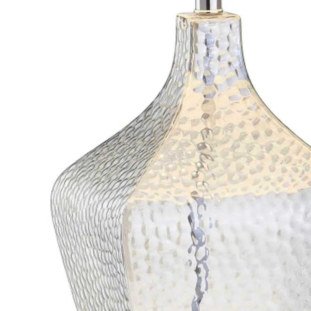 26" Clear Novelty Table Lamp LED With Drum Shade HomeRoots