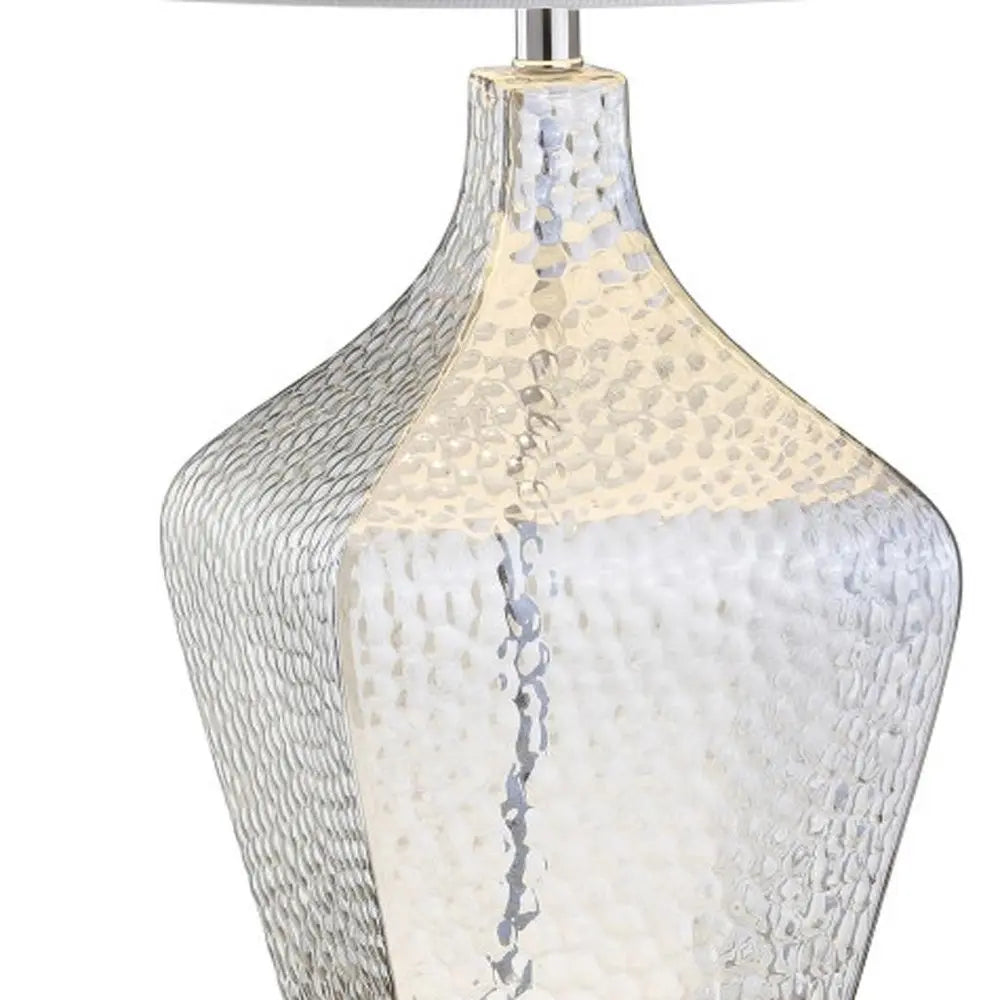 26" Clear Novelty Table Lamp LED With Drum Shade HomeRoots