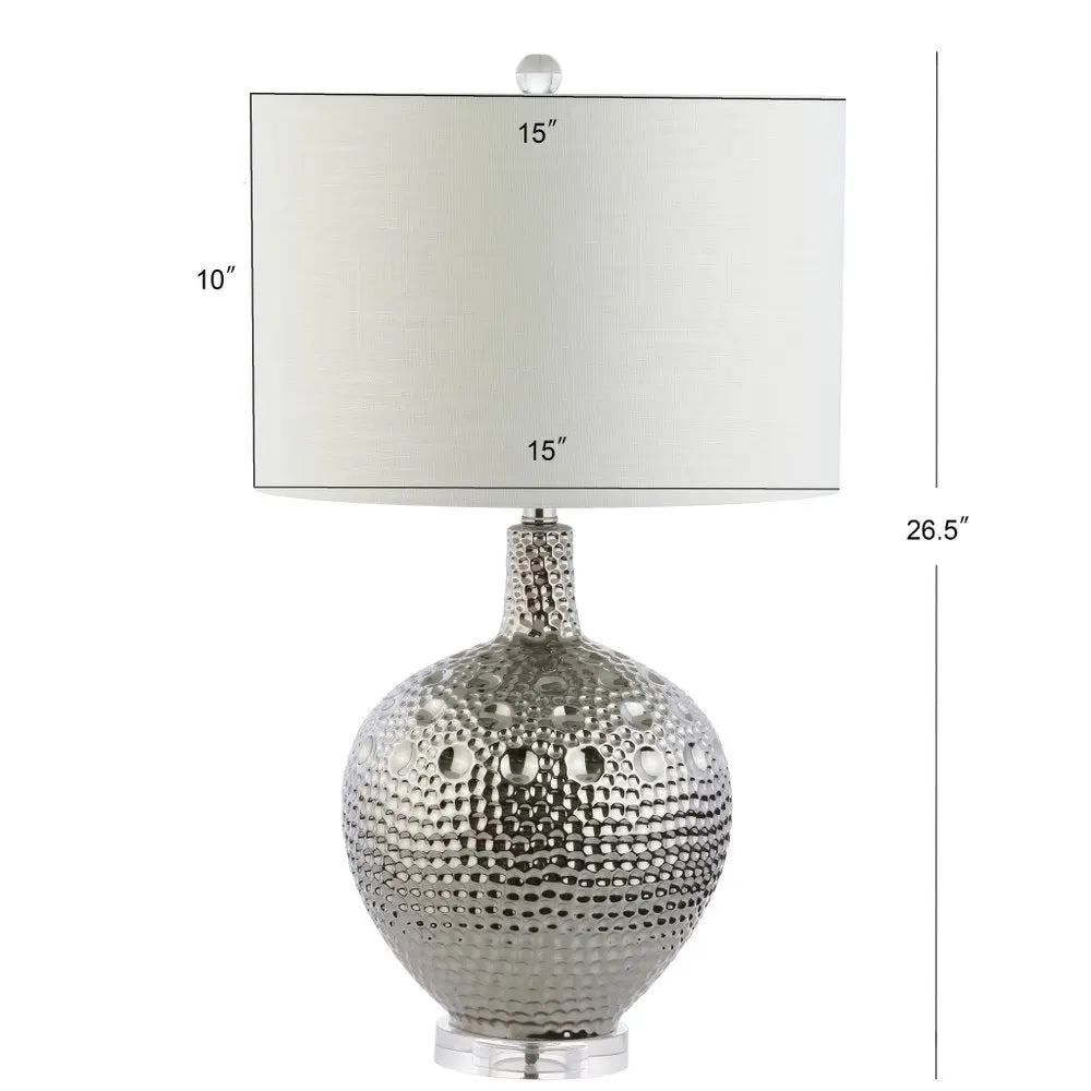27" Clear Novelty Table Lamp LED With Drum Shade HomeRoots