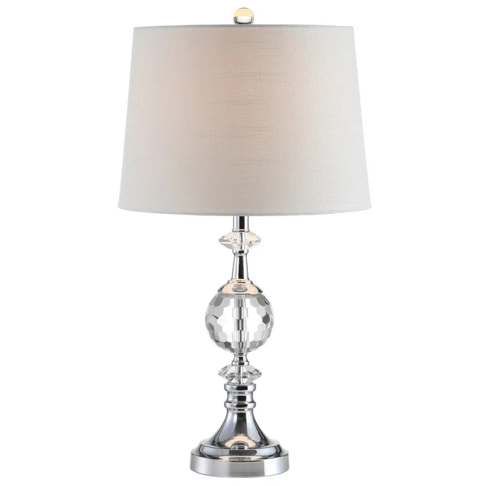 26" Silver Novelty Table Lamp LED With Drum Shade HomeRoots