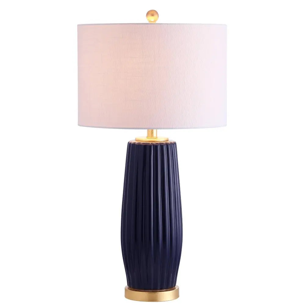 29" Gold Novelty Table Lamp LED With Drum Shade HomeRoots