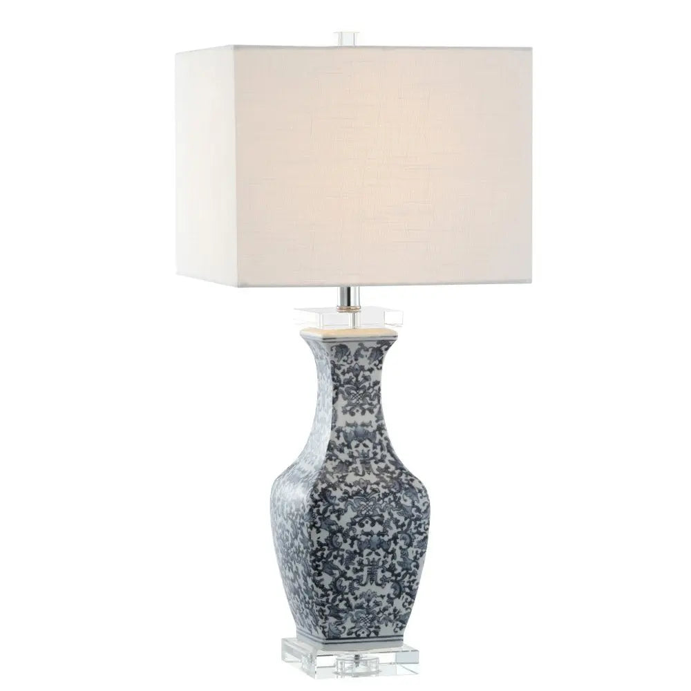28" Clear Novelty Table Lamp LED With Square Shade HomeRoots