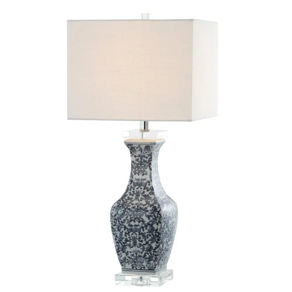 28" Clear Novelty Table Lamp LED With Square Shade HomeRoots