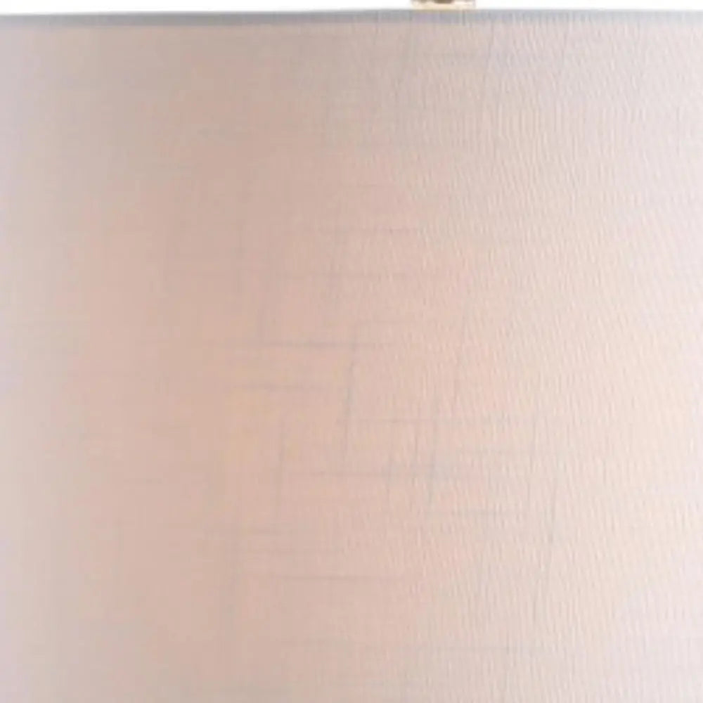 Set of Two 28" Silver Novelty Table Lamps LED With Globe Shades HomeRoots