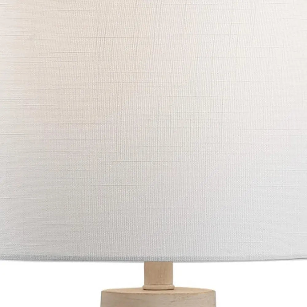 26" Clear Round Table Lamp LED With Drum Shade HomeRoots