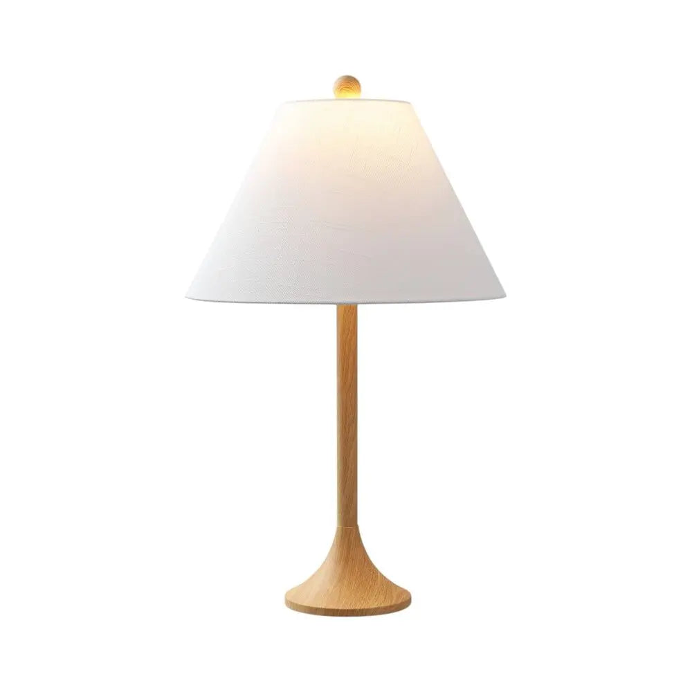 Set of Two 25" Brown Table Lamps LED With Empire Shades HomeRoots