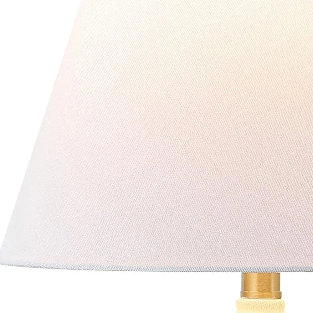 Set of Two 18" Clear Novelty Table Lamps LED With Cone Shades HomeRoots