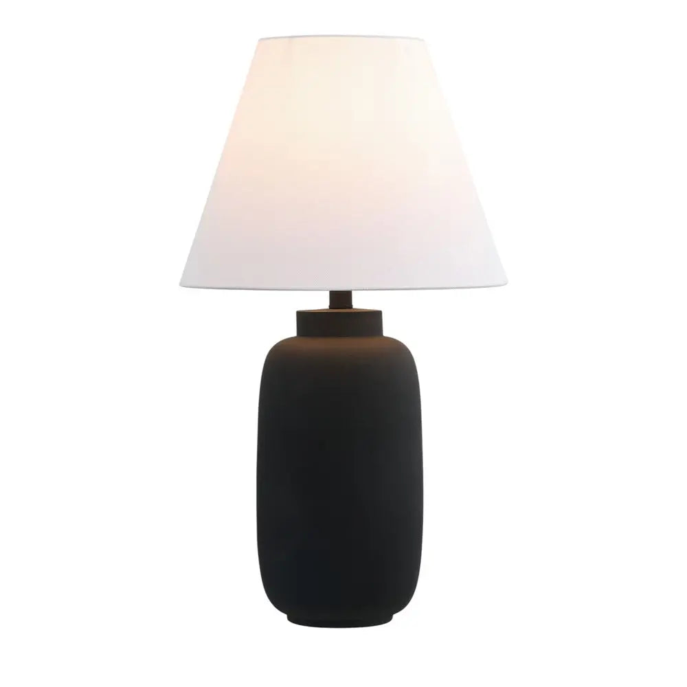 Set of Two 25" Clear Urn Table Lamps LED With Cone Shades HomeRoots