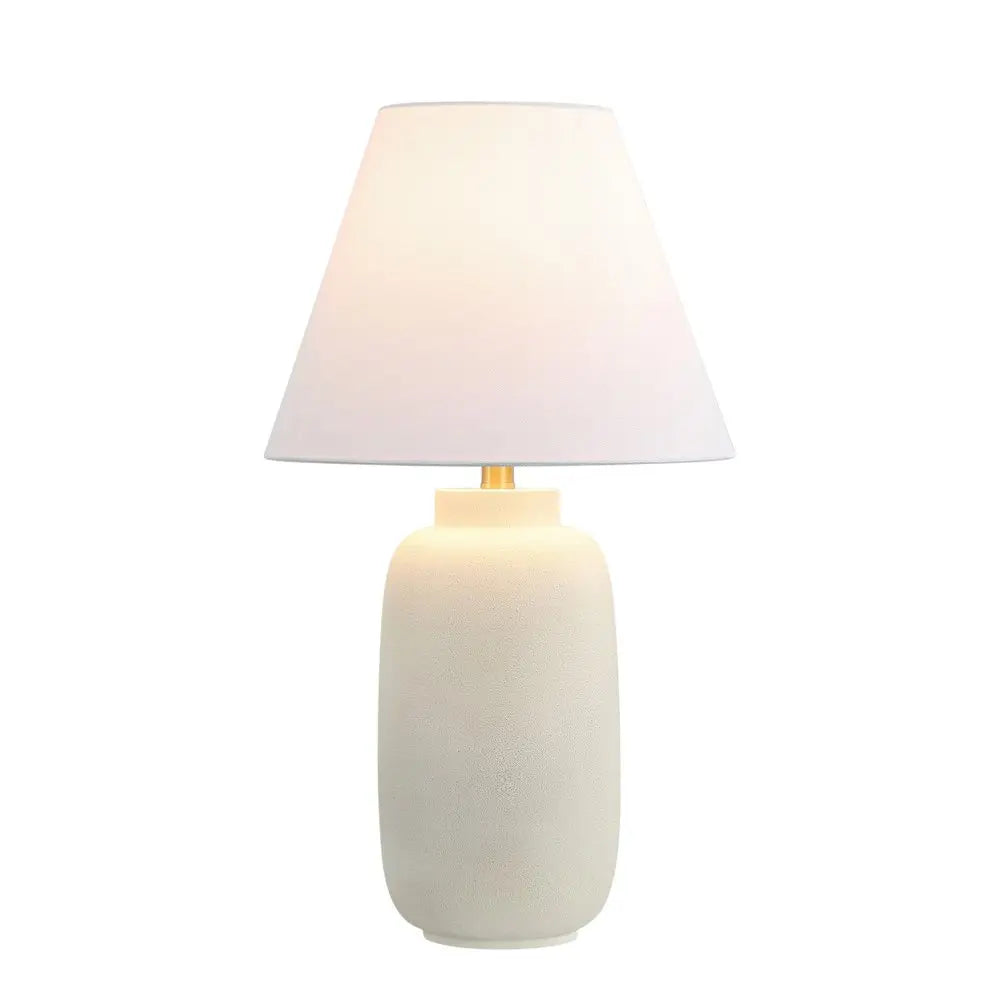 Set of Two 25" Clear Urn Table Lamps LED With Cone Shades HomeRoots