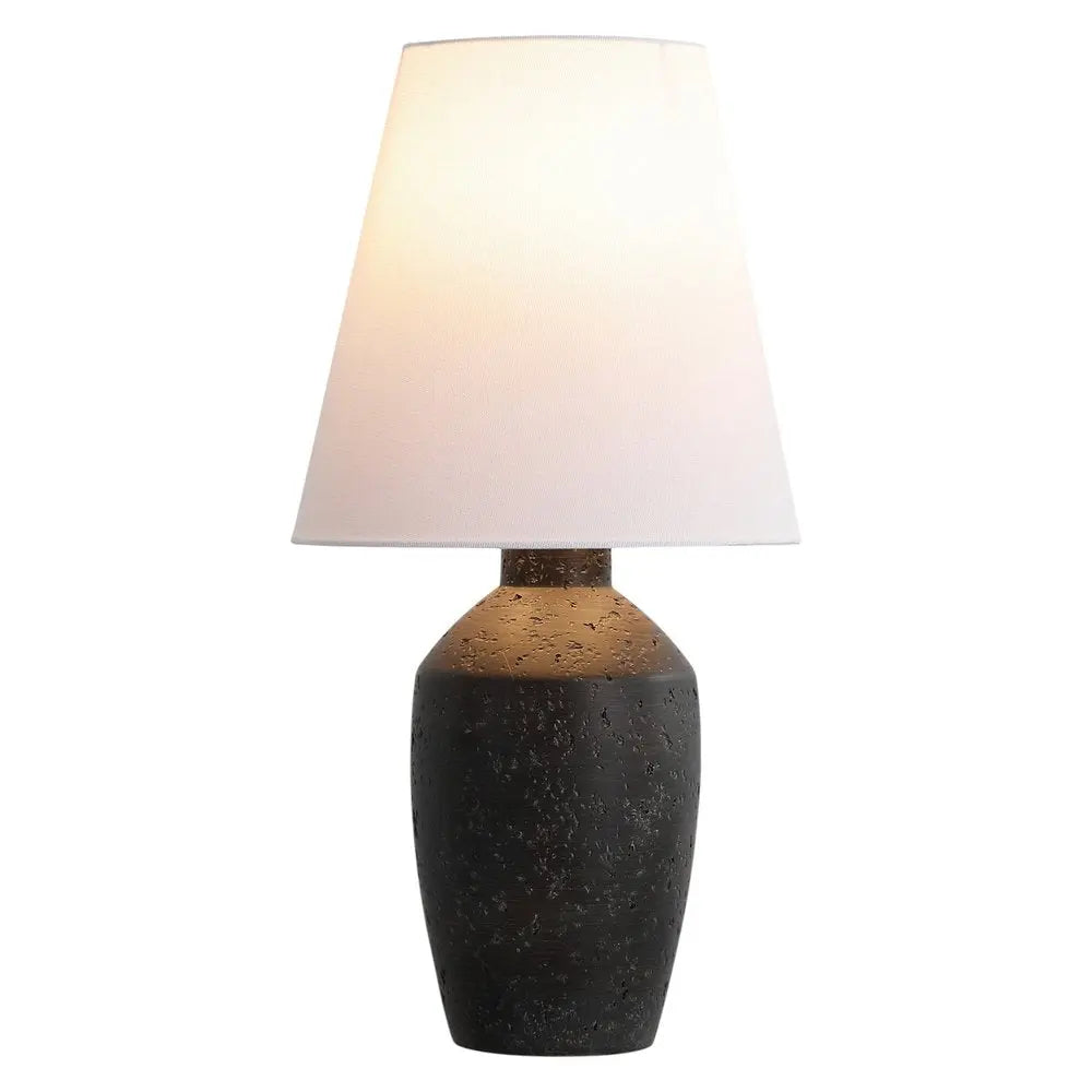 Set of Two 19" Clear Urn Table Lamps LED With Empire Shades HomeRoots