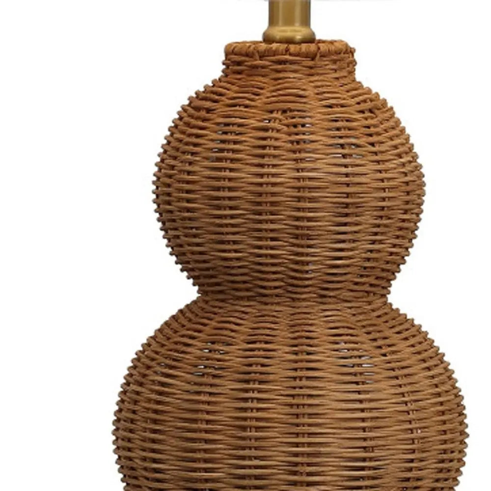 Set of Two 23" Clear Gourd Table Lamps LED With Empire Shades HomeRoots