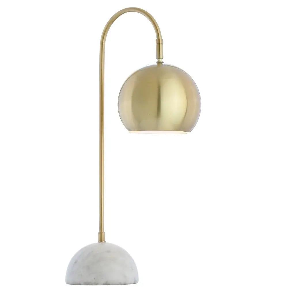 24" White Novelty Table Lamp LED With Globe Shade HomeRoots