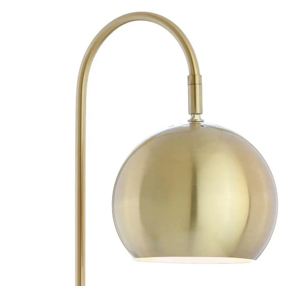 24" White Novelty Table Lamp LED With Globe Shade HomeRoots