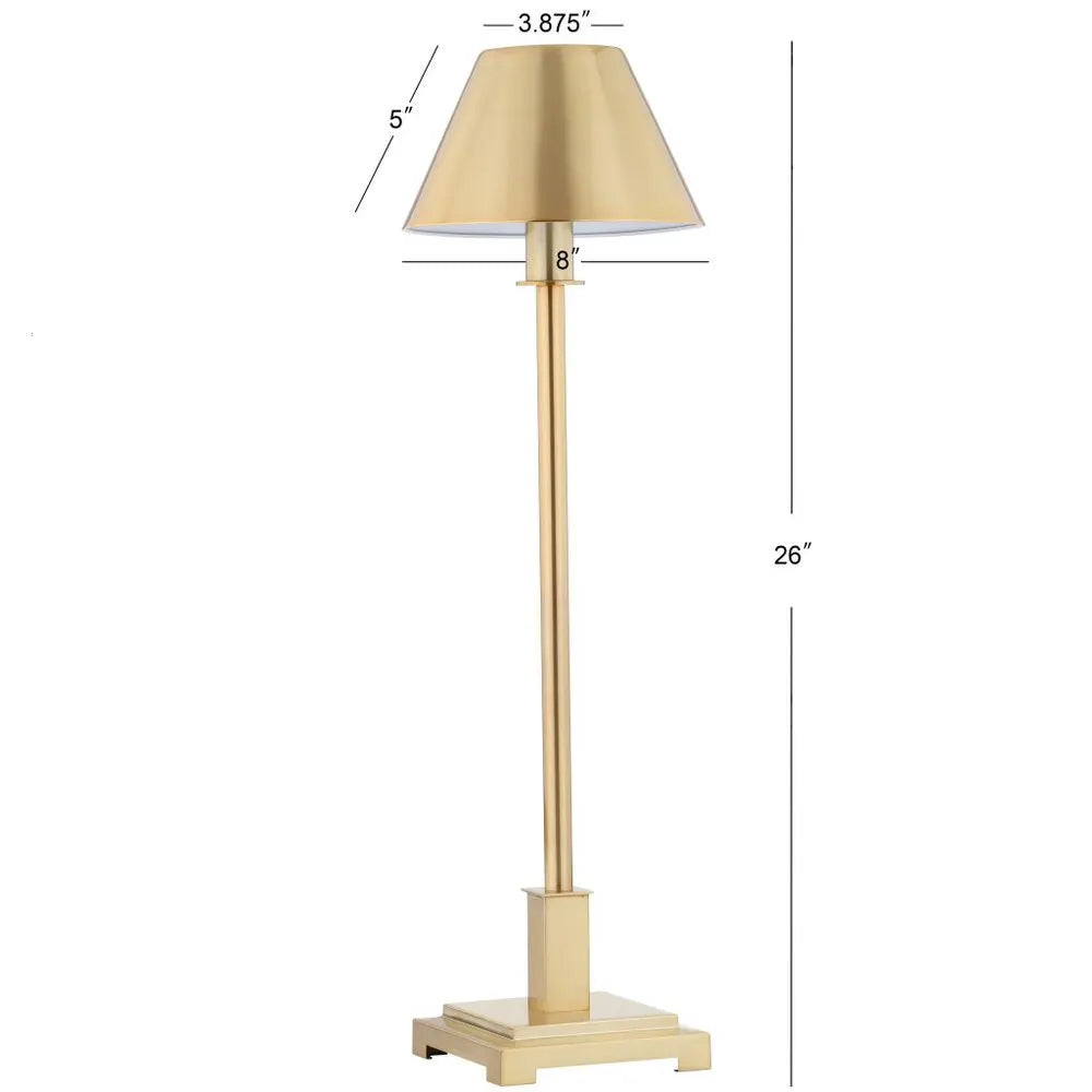 26" Gold Novelty Table Lamp LED With Drum Shade HomeRoots