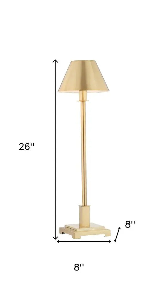 26" Gold Novelty Table Lamp LED With Drum Shade HomeRoots