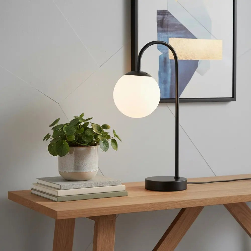 18" Black Table Lamp LED HomeRoots