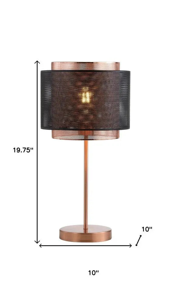 20" Copper Novelty Table Lamp LED With Globe Shade HomeRoots