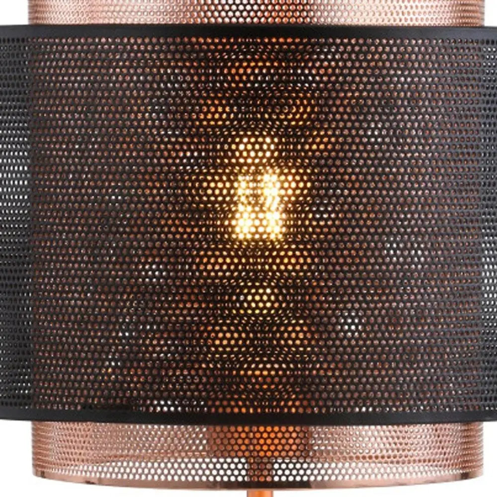 20" Copper Novelty Table Lamp LED With Globe Shade HomeRoots
