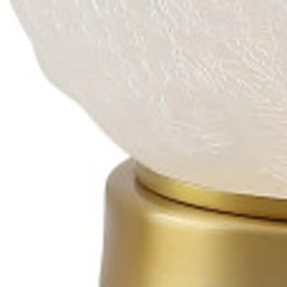 22" Gold Novelty Table Lamp LED With Globe Shade HomeRoots