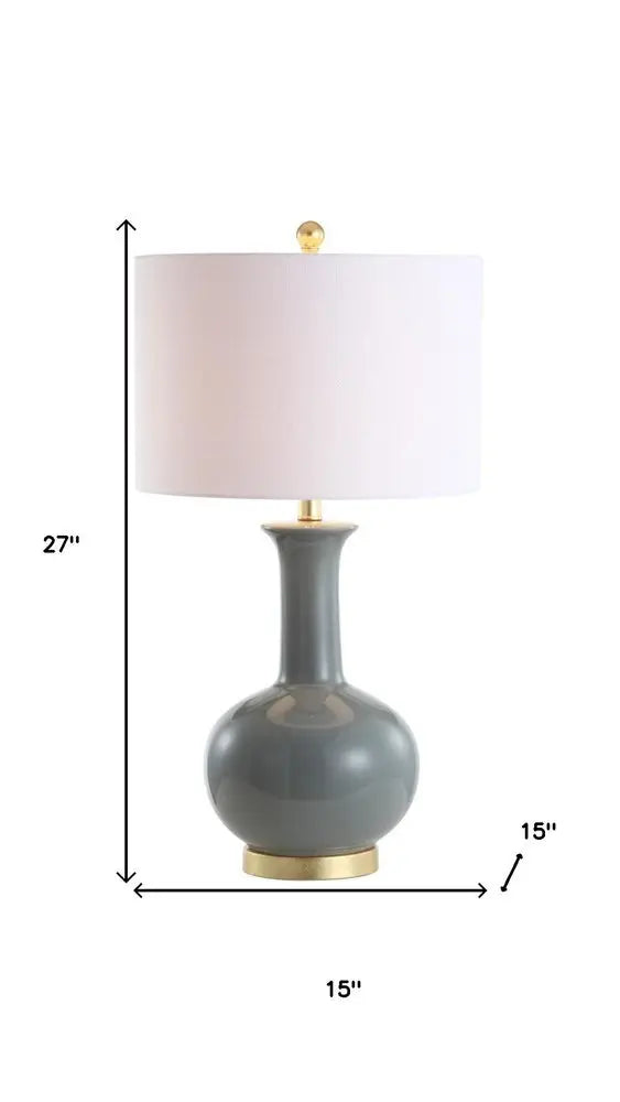 27" Gold Novelty Table Lamp LED With Globe Shade HomeRoots