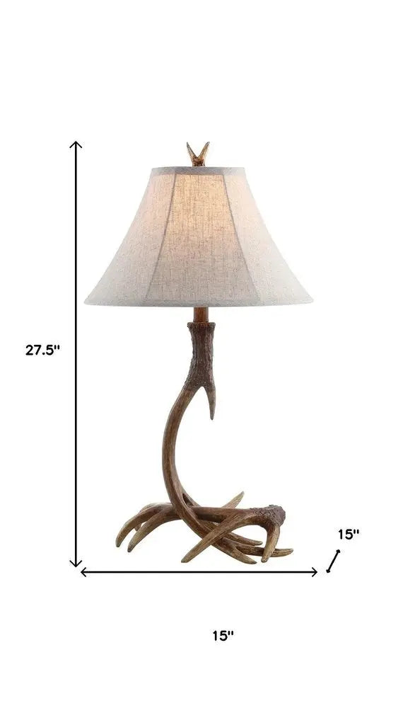 28" Brown Novelty Table Lamp LED With Globe Shade HomeRoots