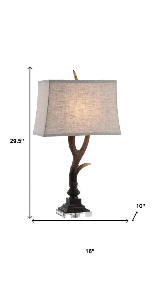 30" Clear Novelty Table Lamp LED With Shade HomeRoots