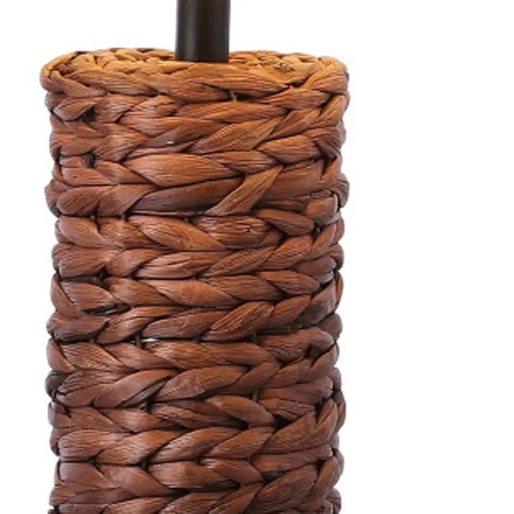 Set of Two 25" Black Table Lamps LED With Drum Shades HomeRoots